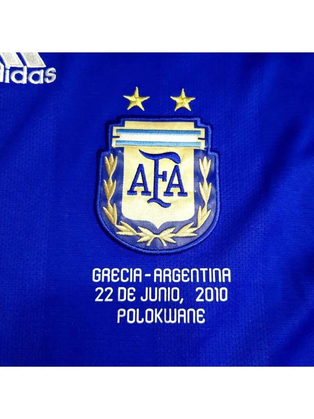 Messi Argentina 2010 WORLD CUP Away Soccer Jersey L SKU# P47053